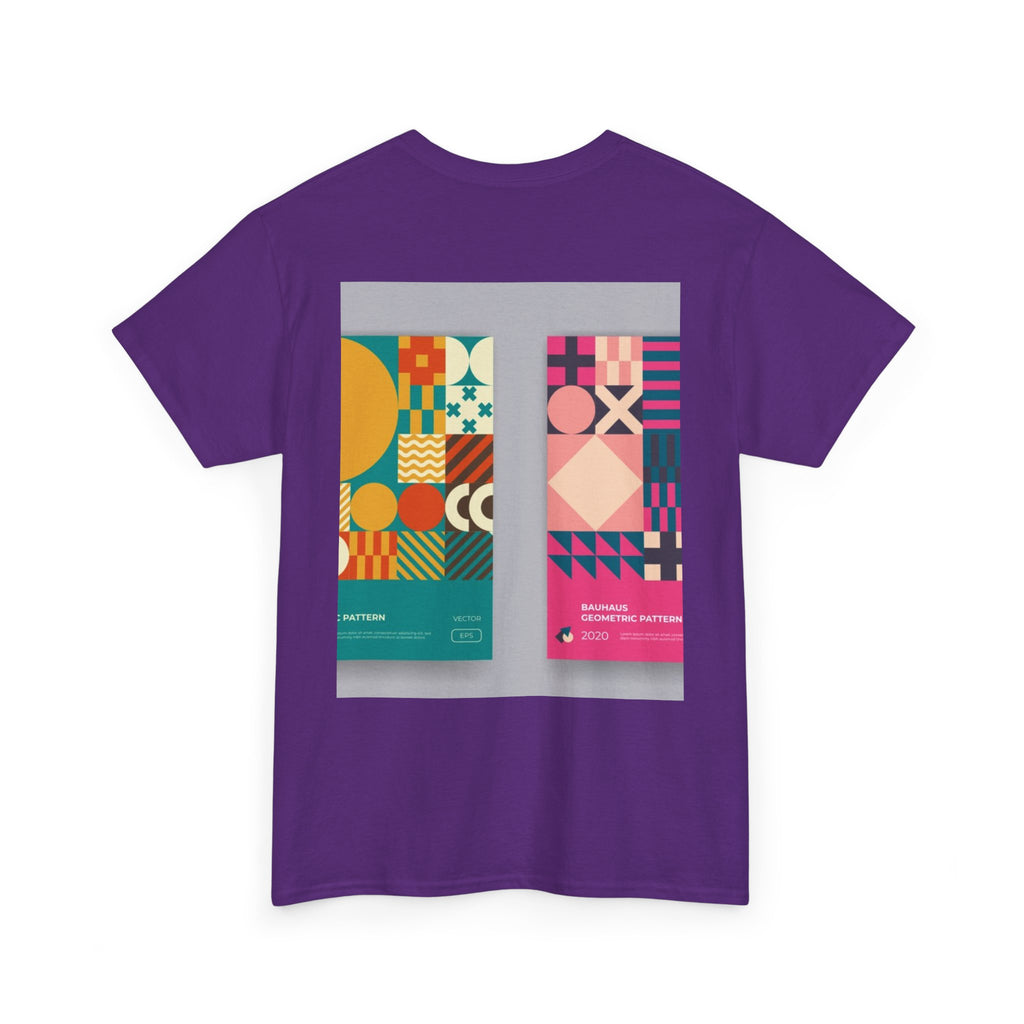 Geometric Pattern Tee — Modern Colorblock Graphic T-Shirt (Print Aura)