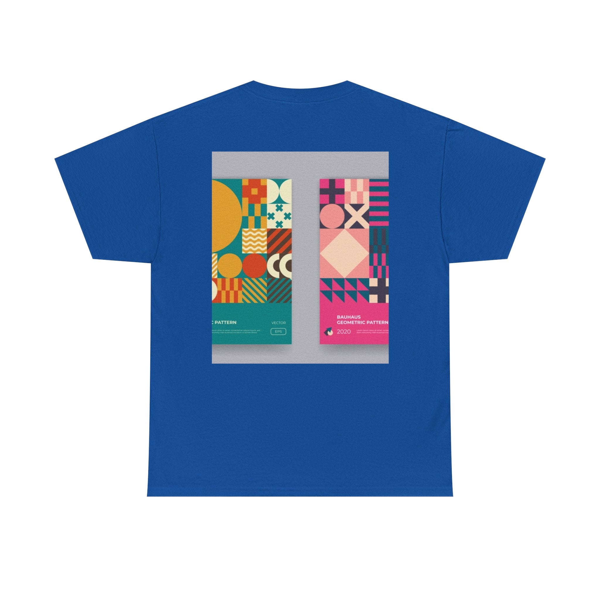 Geometric Pattern Tee — Modern Colorblock Graphic T-Shirt (Print Aura)