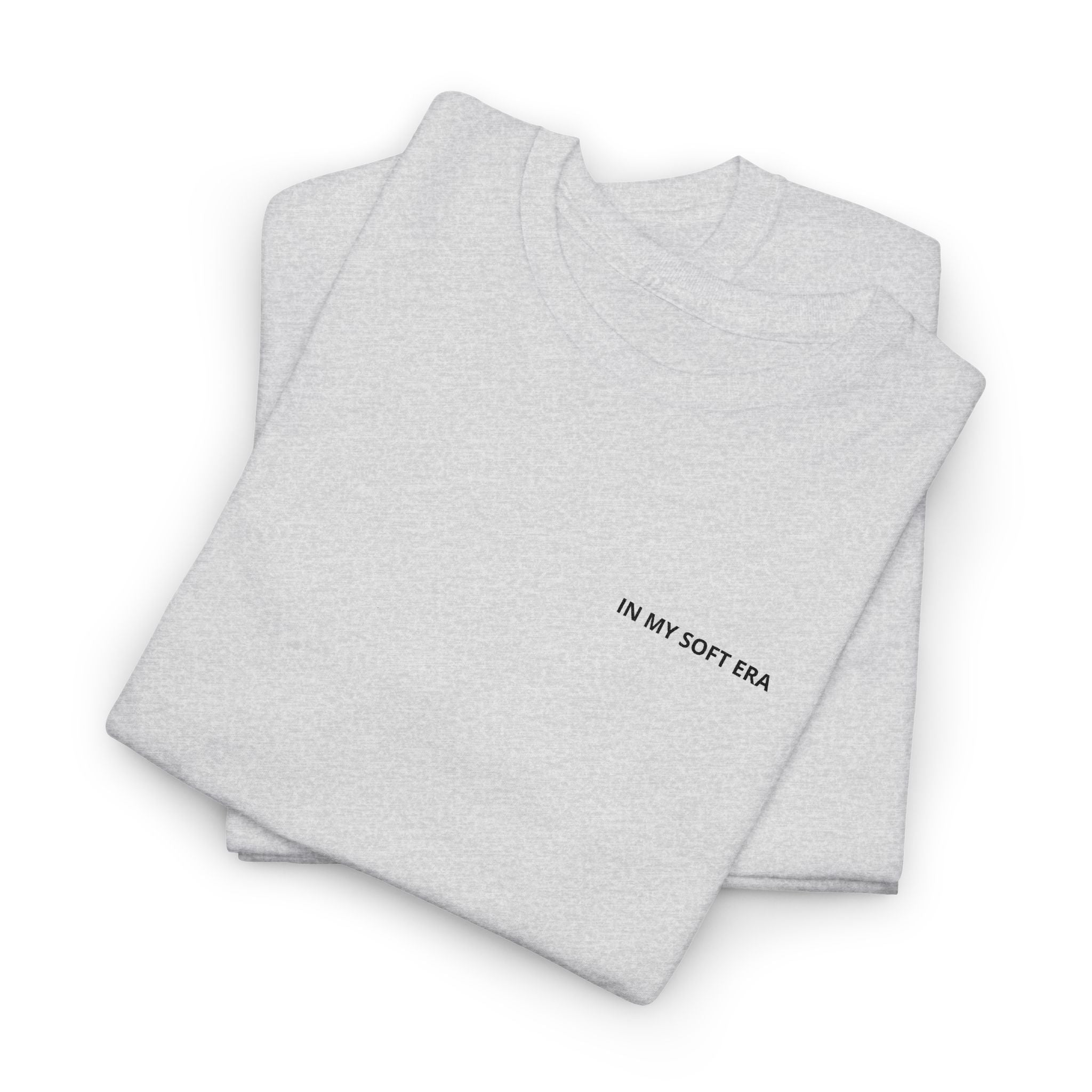 Minimal "In My Soft Era" Tee — Casual White Graphic T-Shirt