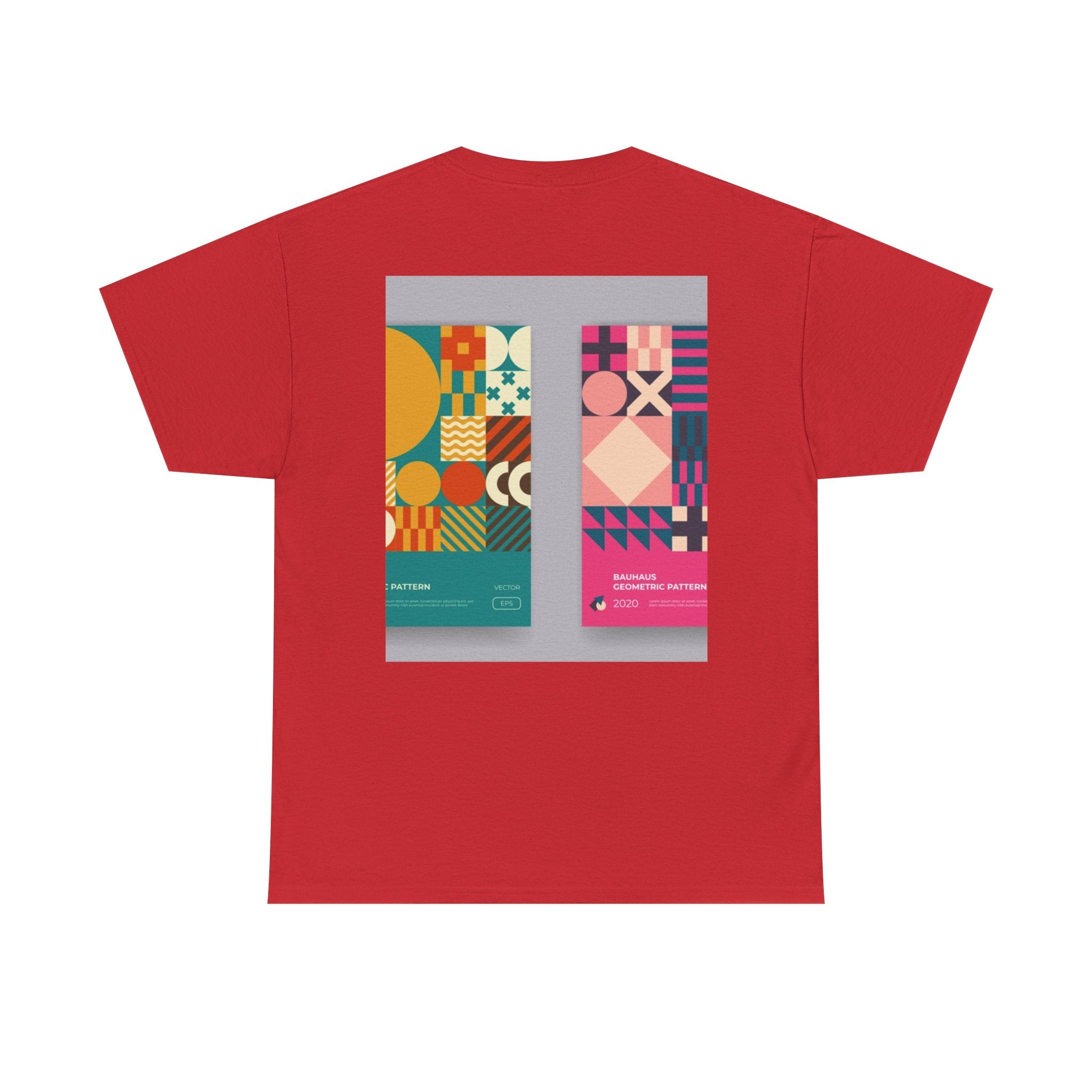 Geometric Pattern Tee — Modern Colorblock Graphic T-Shirt (Print Aura)