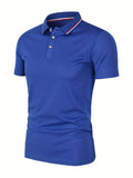 2025 Hot Sale Men's Summer Casual Breathable Comfortable Polo Shirt Men's Solid Color High Quality Short Sleeve T-Shirt