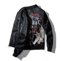 Embroidery Mens Bomber Jacket Dragon Tiger