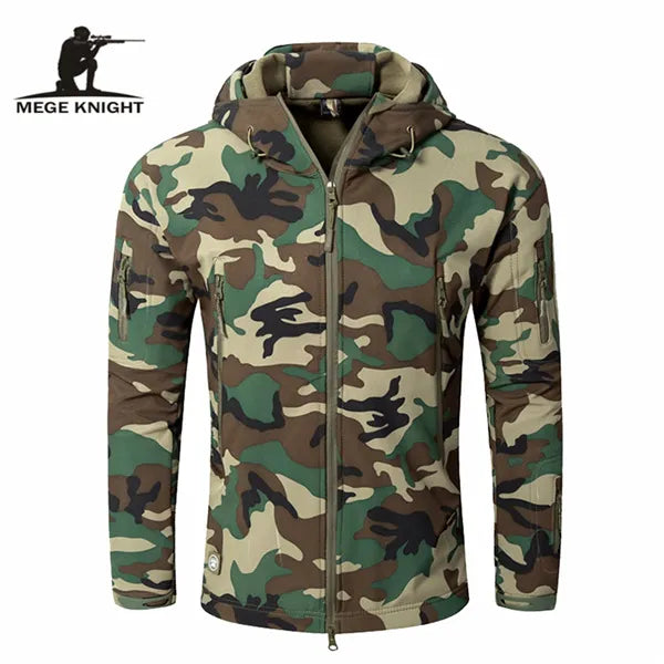 Autumn Men's Military Camouflage Fleece Jacket Army Tactical Clothing
