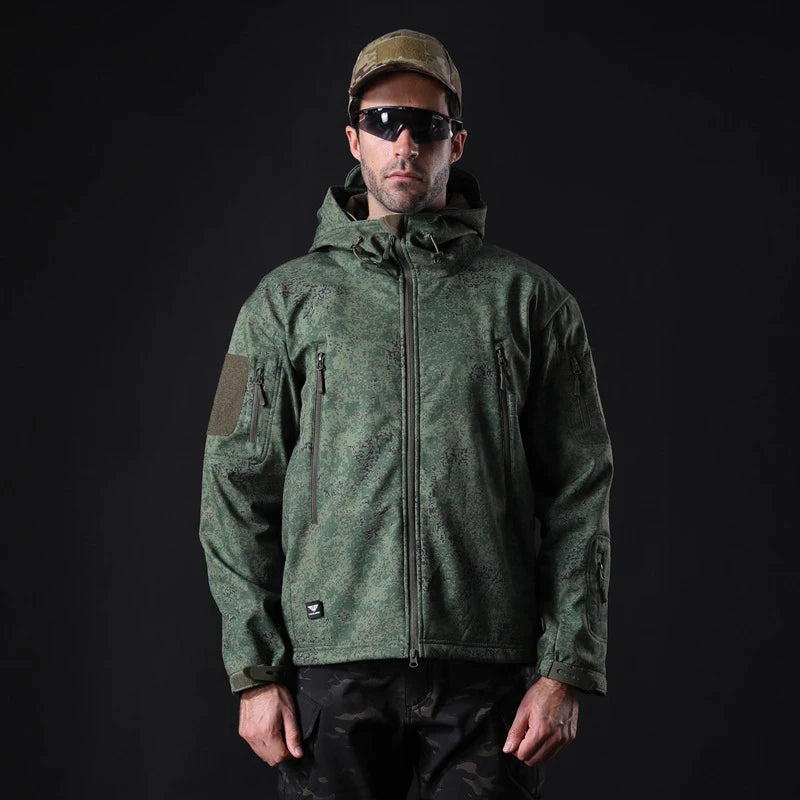Autumn Men's Military Camouflage Fleece Jacket Army Tactical Clothing